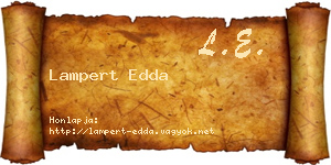 Lampert Edda névjegykártya